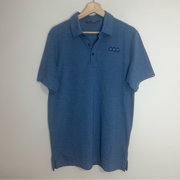 Travis Matthew “Cerveza” Heathered Blue Golf Polo Medium - Picture 1 of 6